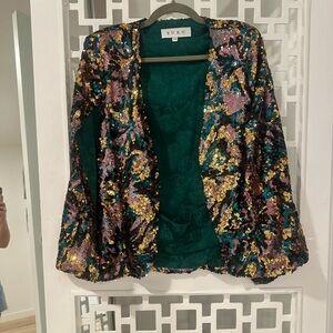 BURU Sequin Open Blazer/Cape